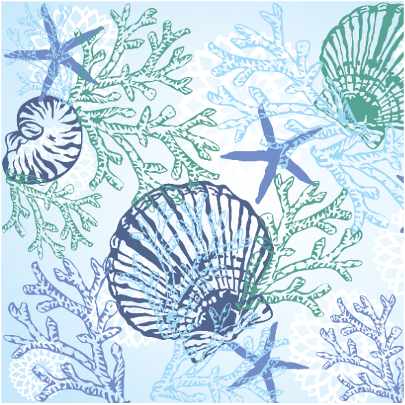 Tkanina 20717 | MORSKI / SEA PATTERN