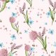 Fabric 20718 | Różowe kwiaty / pink flowers