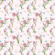 Tkanina 20718 | Różowe kwiaty / pink flowers