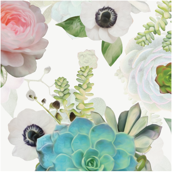 Tkanina 20719 | Sukulenty / Succulents