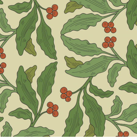 21036 | medieval elegant leaves pattern
