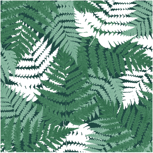 Tkanina 21069 | Green botanical pattern