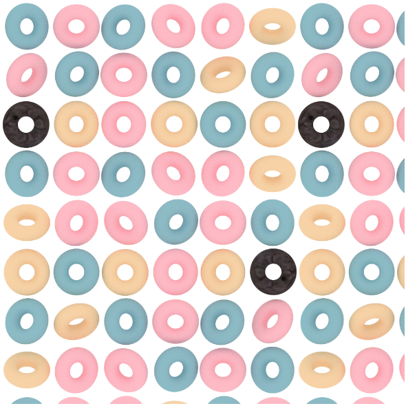 Tkanina 21135 | Happy Donuts