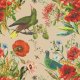 Tkanina 21155 | PTAKI I MAKI NA BEŻOWYM