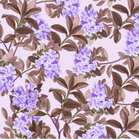21191 | Retro purple flowers