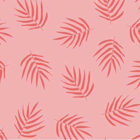 Tkanina 21224 | Pink palm Leaf Summer