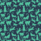 Tkanina 21227 | Cats Cat Kitten Blue Green
