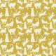 Fabric 21229 | Mustard Cats Shapes Yellow
