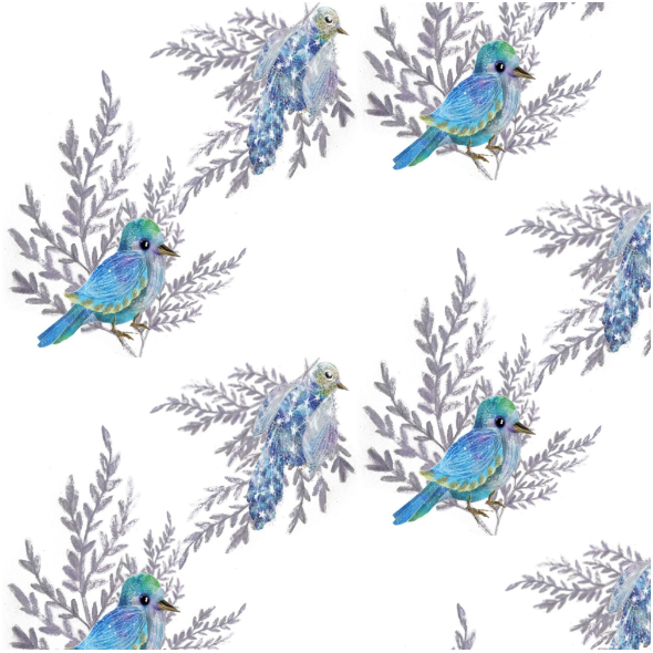 Fabric 21303 | birds blue0