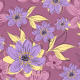 Tkanina 21538 | purple Flowers