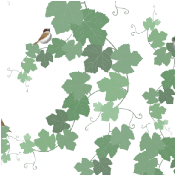 Fabric 21541 | GrapeVine wall and sparrows0