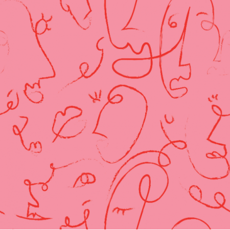 Tkanina 21554 | Pink Picasso