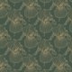 Fabric 21674 | Zlote irysy na zielonym