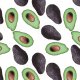 Fabric 21792 | Avocado on white 