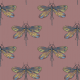 Tkanina 21811 | Dragonfly on red