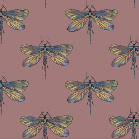 Fabric 21811 | Dragonfly on red