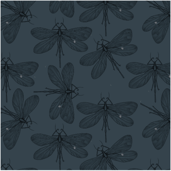 Fabric 21909 | Dragonfly on navy blue