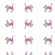Fabric 21922 | Purple cat 2 pattern for kids