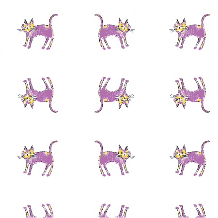 21922 | Purple cat 2 pattern for kids