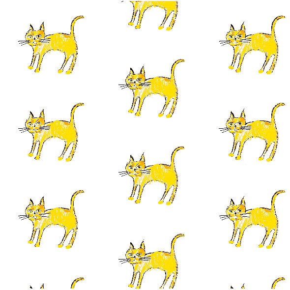 Fabric 21935 | Yellow cat 1 pattern for kids