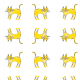 Tkanina 21936 | Yellow cat 1a pattern for kids
