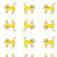 Fabric 21936 | Yellow cat 1a pattern for kids