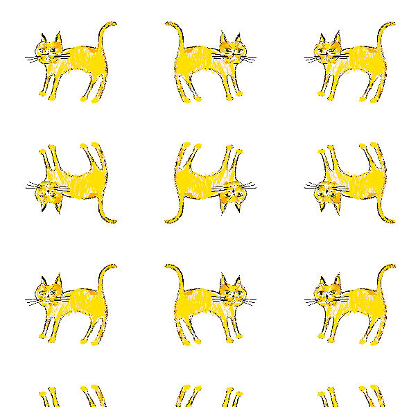 Tkanina 21936 | Yellow cat 1a pattern for kids