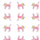 Tkanina 21940 | Pink cat 1A pattern for kids