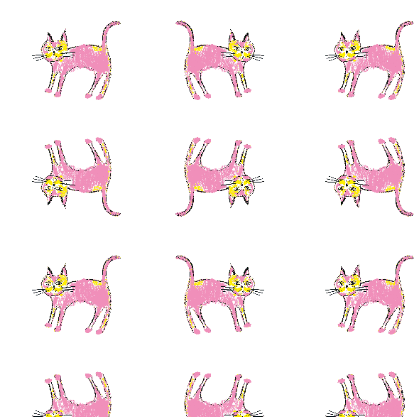 Fabric 21940 | Pink cat 1A pattern for kids