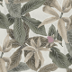 Fabric 21952 | Green leaves on ecru