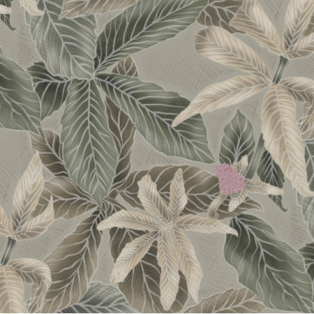Fabric 21953 | Green Leaves on green2