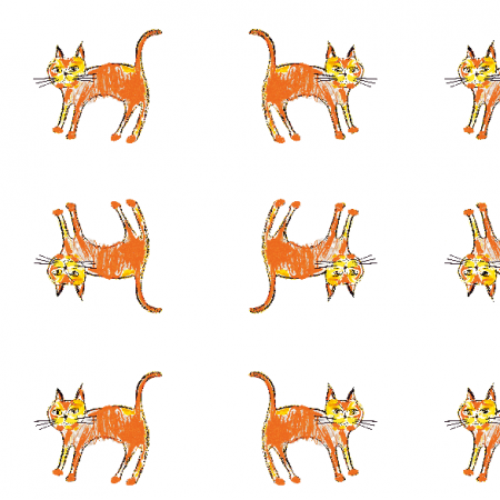 Fabric 21995 | Ginger cat 2 pattern for kids