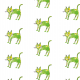 Tkanina 21996 | Green cat 1 pattern for kids