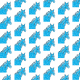 Fabric 22000 | Blue horse head 1