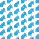 Fabric 22000 | Blue horse head 1