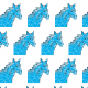 Fabric 22001 | Blue horse head 2