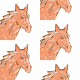 Tkanina 22002 | Horse head 3