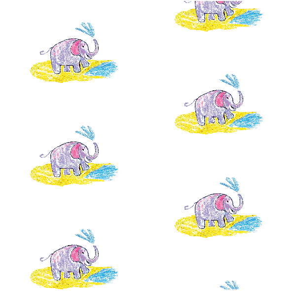 Tkanina 22006 | Funny elephant 1 pattern for kids