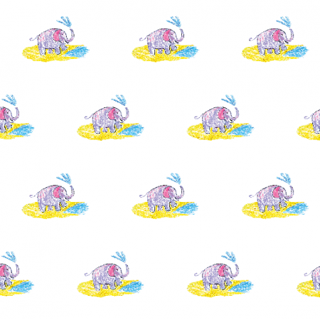 Tkanina 22009 | Funny elephant 1A pattern for kids