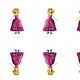 Tkanina 22043 | Princess 2A pattern for kids