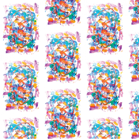 Tkanina 22059 | Colourful abstract pattern 16A