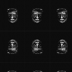 Tkanina 22150 | Black white mask pattern 1A