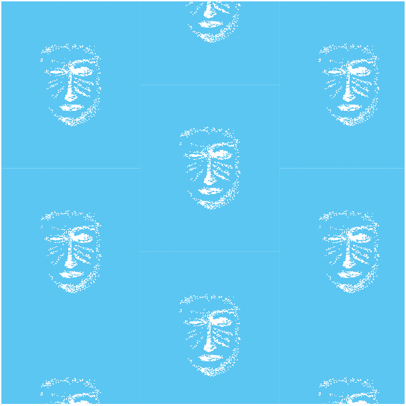 Tkanina 22153 | Blue white mask pattern 1