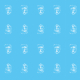 Tkanina 22154 | Blue white mask pattern 1A