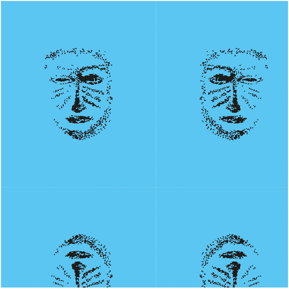 Tkanina 22156 | Blue black mask pattern 1A