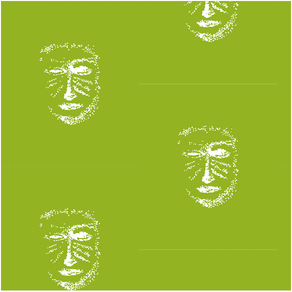 Tkanina 22157 | Green white mask patern 1