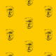 Tkanina 22159 | Yellow black mask pattern 1