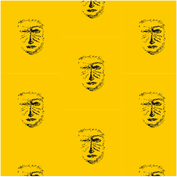Tkanina 22159 | Yellow black mask pattern 1