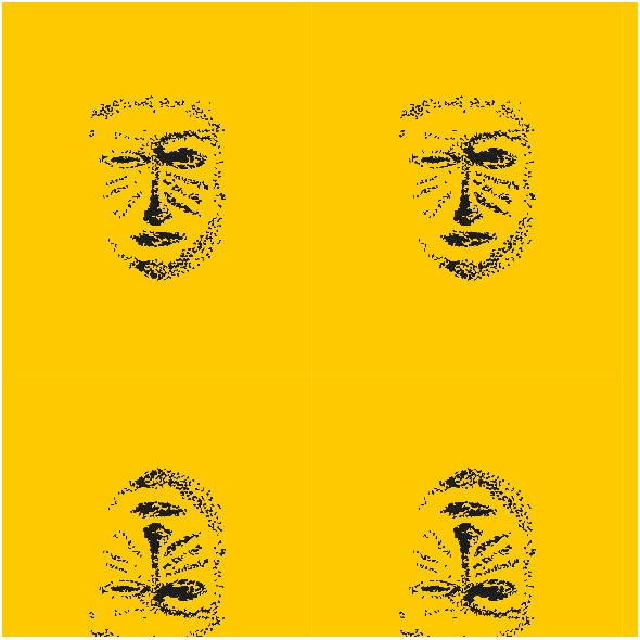 Fabric 22160 | Yellow black mask pattern 1A