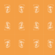Tkanina 22162 | Orange white mask pattern 1A